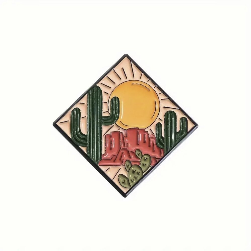 *4/$20* DESERT SUN western ENAMEL PIN cactus